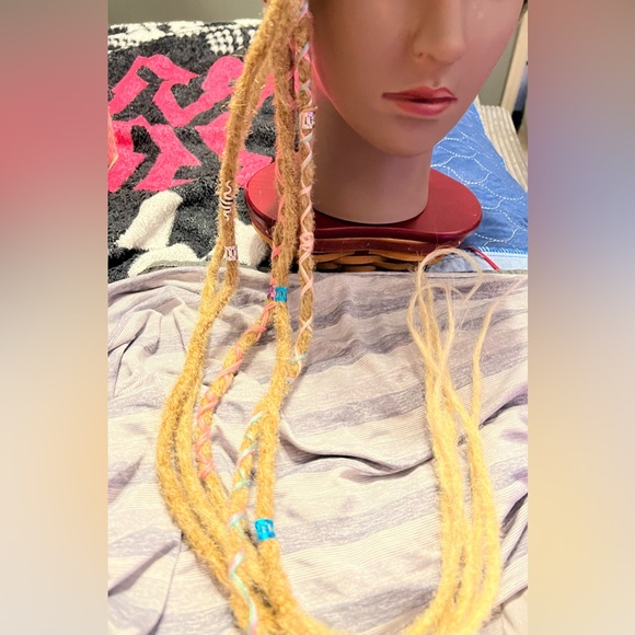 Handmade 36 Inch synthetic Dreadlock Extensions. The color is 27/613 - Picture 2 of 10